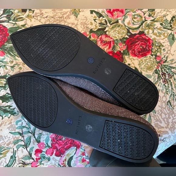 Rothy's Twilight Metallic The Point Captoe Flats Shoes Sz 10 UNICORN RARE - Picture 4 of 5